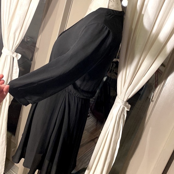 Lush black XS blouse dress business casual simple black work outfit lined skirt‌ - Picture 9 of 9